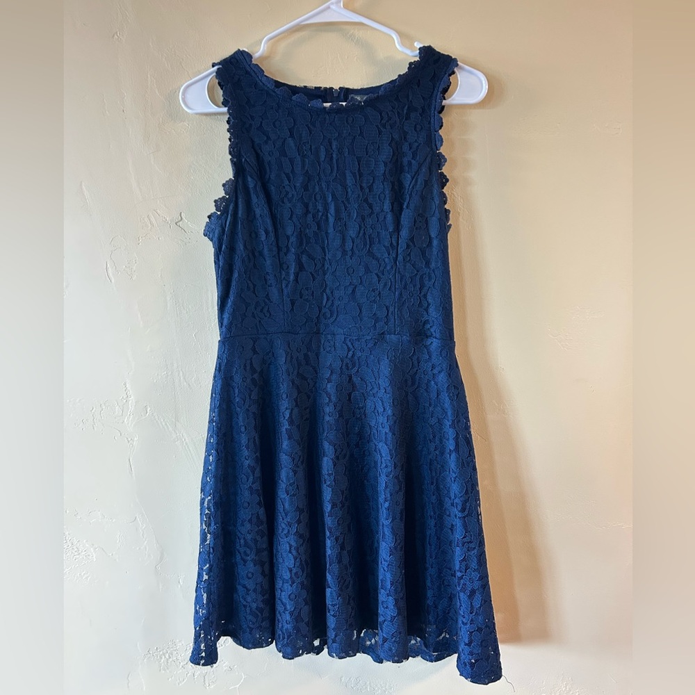 Lily Rose Midnight Blue Lace Dress